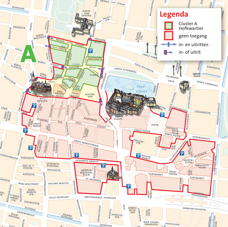 Plattegrond van cluster A - Hofkwartier