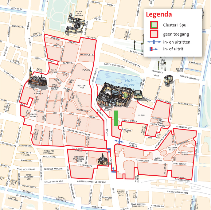 Plattegrond van cluster I - Spui