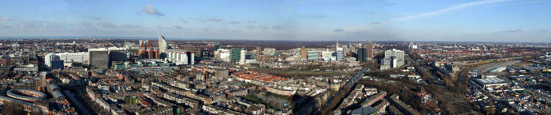 Bovenaanzicht stad Den Haag