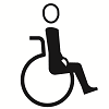 Symbool van rolstoel