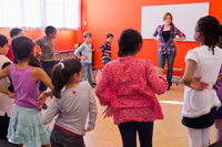 Dansen bij de brede buurtschool Toermalijn