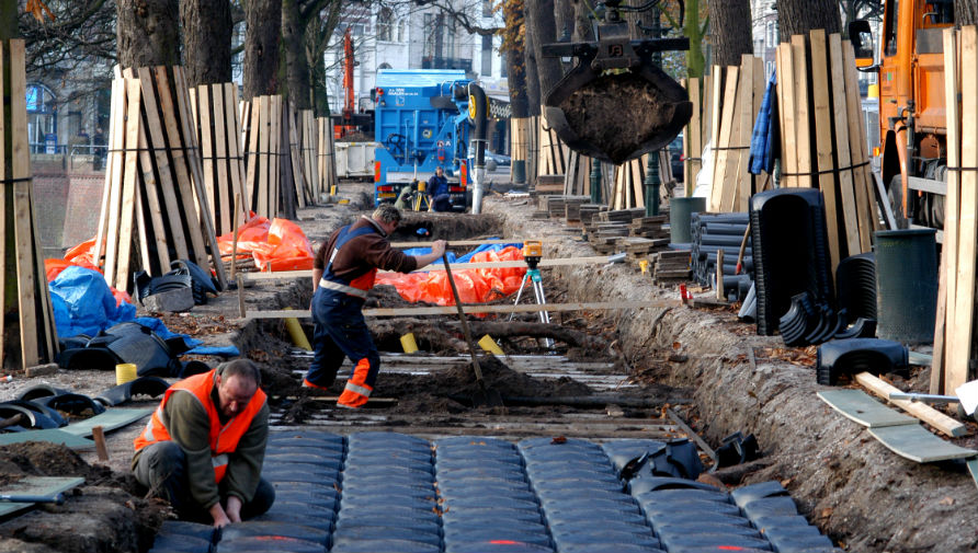 De bomen op de Lange Vijverberg krijgen meer ruimte om te groeien.