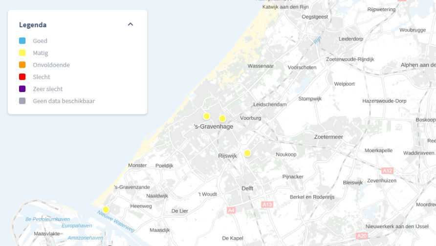 Voorbeeld luchtmeetkaart