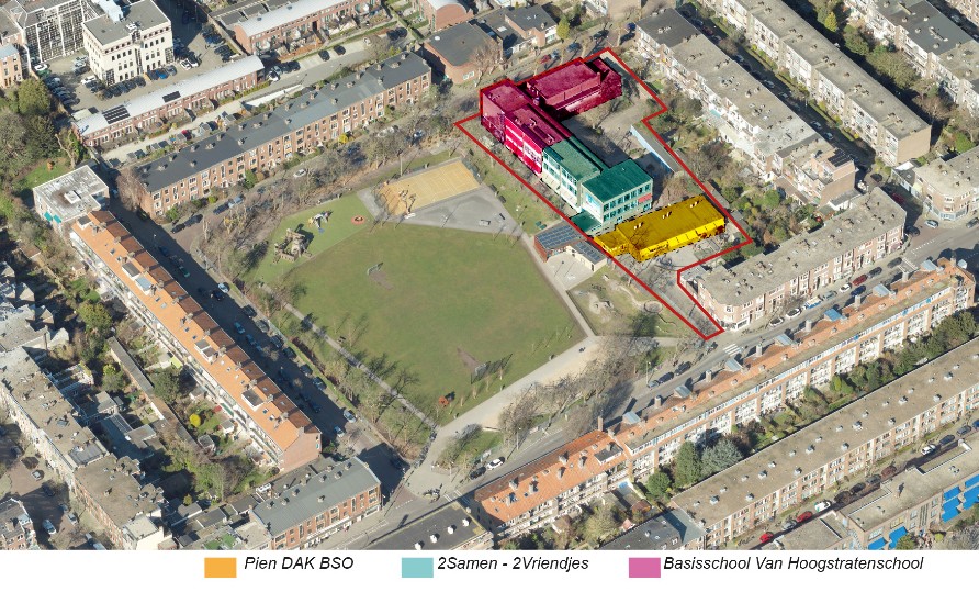 Luchtfoto gebied Spaarwaterstraat